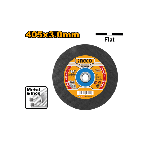 Show details for Metal cutting disc 405X3X25.4 mm INGCO MCD304051 Picture of Metal cutting disc 405X3X25.4 mm INGCO MCD304051