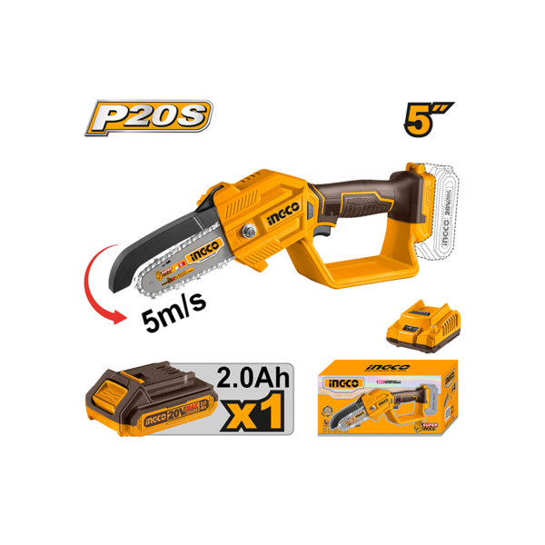 Show details for Mini Chainsaw 20V Li-Ion Proline INGCO (CGSLI20581) Picture of Mini Chainsaw 20V Li-Ion Proline INGCO (CGSLI20581)
