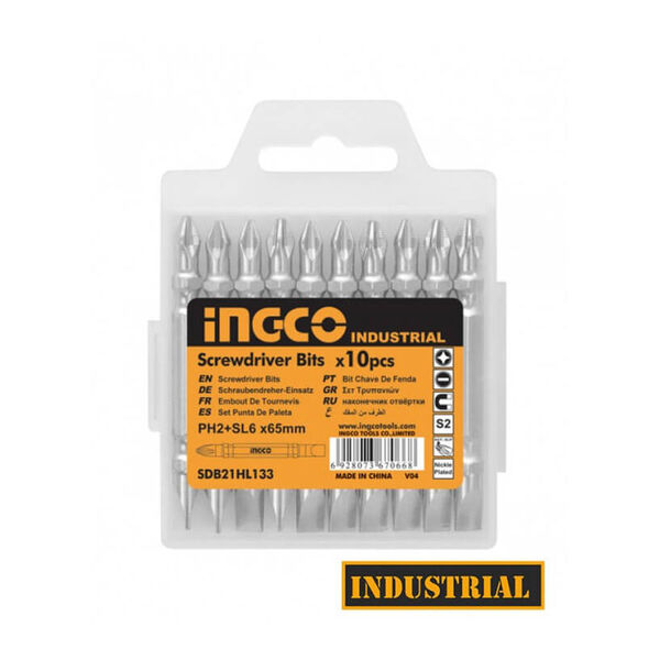 სახრახნისის ორმხრივი თავაკი PH2-SL6 INGCO SDB21HL133 სახრახნისის ორმხრივი თავაკი PH2-SL6 INGCO SDB21HL133