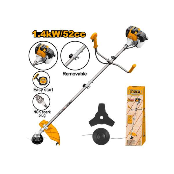Show details for Lawn mower and brush cutter on petrol engine (GBC5524421) INGCO Picture of Lawn mower and brush cutter on petrol engine (GBC5524421) INGCO