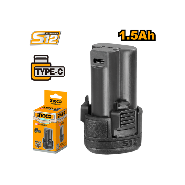 Show details for Battery 12V USB-Type-C Li-Ion INGCO (FBLI12153) Picture of Battery 12V USB-Type-C Li-Ion INGCO (FBLI12153)