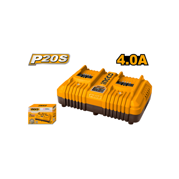 Show details for Fast charger 2-port 20 V (FCLI2034) INGCO Picture of Fast charger 2-port 20 V (FCLI2034) INGCO