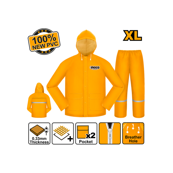 Show details for Raincoat XL INGCO HRCTSKT031 Picture of Raincoat XL INGCO HRCTSKT031