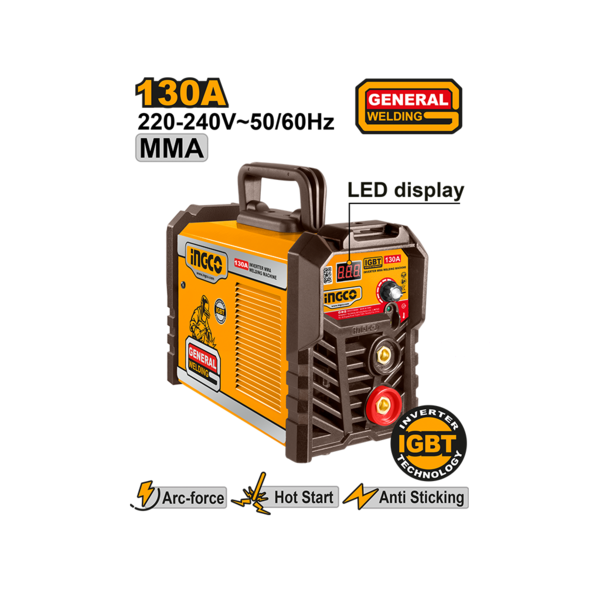 შედუღების აპარატი 130A General (ლითონის) INGCO (ING-MMA13028) შედუღების აპარატი 130A General (ლითონის) INGCO (ING-MMA13028)