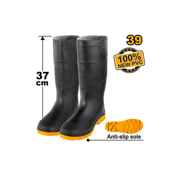 Show details for High-neck rain shoes black INGCO (SSH092LYB.39) Picture of High-neck rain shoes black INGCO (SSH092LYB.39)