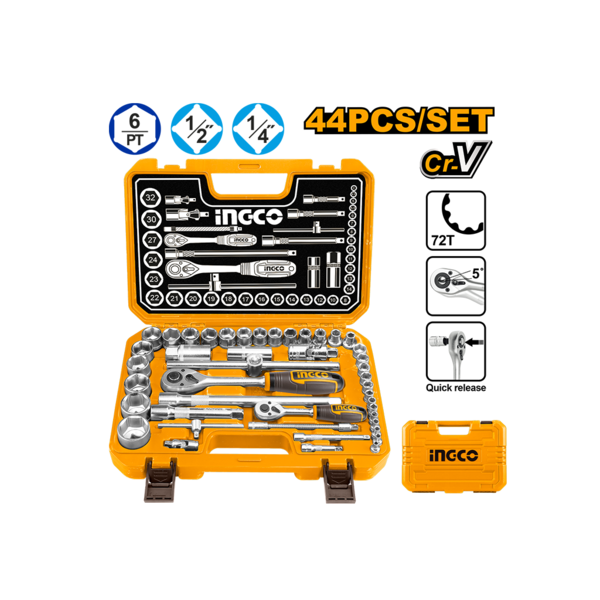 ქანჩის გასაღების ნაკრები 44 ც INGCO HKTS42441 ქანჩის გასაღების ნაკრები 44 ც INGCO HKTS42441