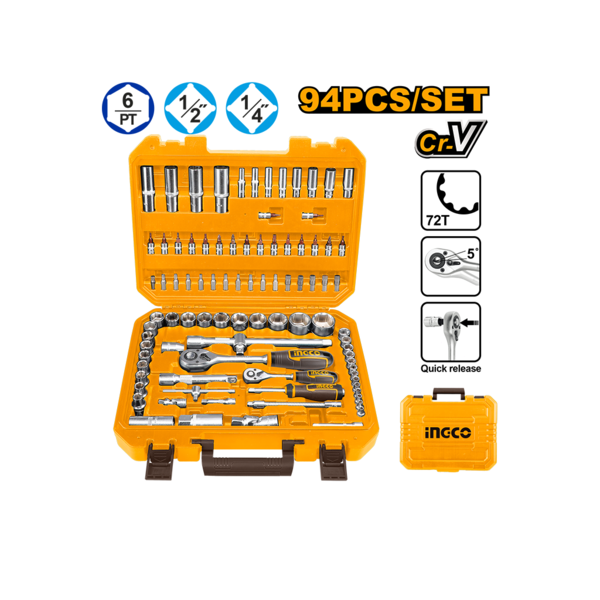 ქანჩის გასაღების ნაკრები 94 ც INGCO HKTS42941 ქანჩის გასაღების ნაკრები 94 ც INGCO HKTS42941