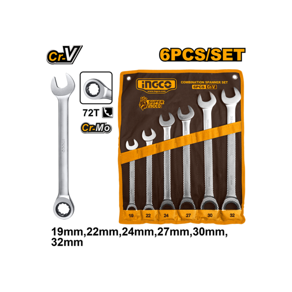 Spanner wrench set pcs INGCO HKSPAR1061 Ingco