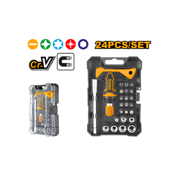 სახრახნისის ნაკრები INGCO HKSDB0188 სახრახნისის ნაკრები INGCO HKSDB0188