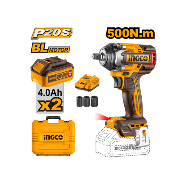 ელექტრო ქანჩის მოსახსნელი 20V Li-Ion Proline INGCO CIWLI2050 ელექტრო ქანჩის მოსახსნელი 20V Li-Ion Proline INGCO CIWLI2050