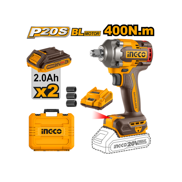 ელექტრო ქანჩის მოსახსნელი 20 V Li-Ion Proline INGCO (CIWLI2040) ელექტრო ქანჩის მოსახსნელი 20 V Li-Ion Proline INGCO (CIWLI2040)