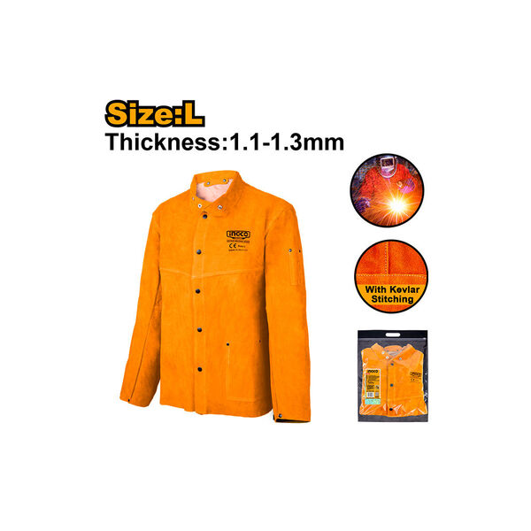 Show details for Welder's jacket L (HGV0303) INGCO Picture of Welder's jacket L (HGV0303) INGCO