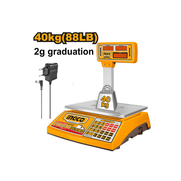 Show details for Electric scale 40 kg (HESA3404) INGCO Picture of Electric scale 40 kg (HESA3404) INGCO