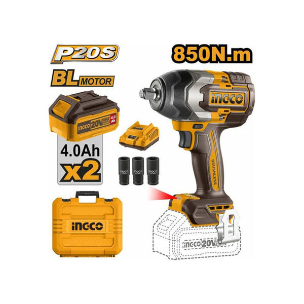 ელექტრო ქანჩის მოსახსნელი 20 V Li-Ion INGCO (CIWLI2085) ელექტრო ქანჩის მოსახსნელი 20 V Li-Ion INGCO (CIWLI2085)