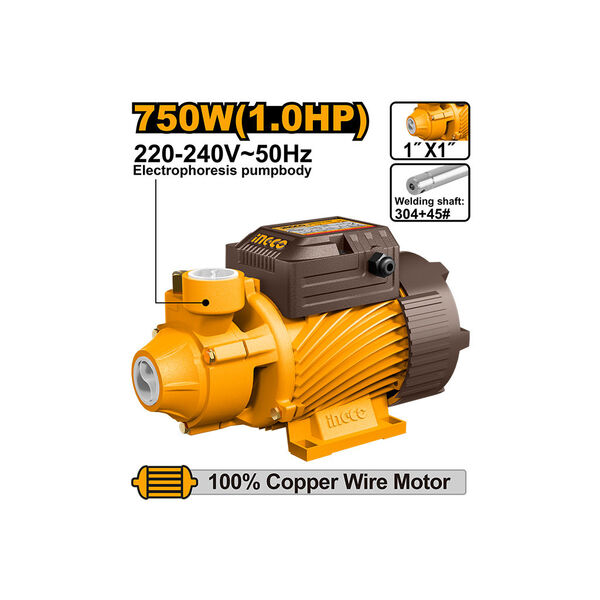 Show details for Water pump 750W (VPM75068) INGCO Picture of Water pump 750W (VPM75068) INGCO