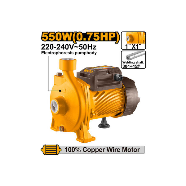 Show details for Water pump 550W (CPM55068) INGCO Picture of Water pump 550W (CPM55068) INGCO