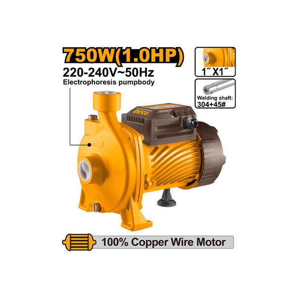 Show details for Water pump 750W (CPM75068) INGCO Picture of Water pump 750W (CPM75068) INGCO